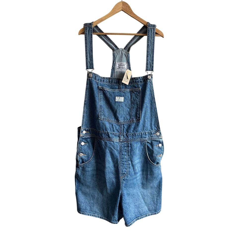 Levi's Premium Vintage Women's Shortalls Medium Wash XL NEW